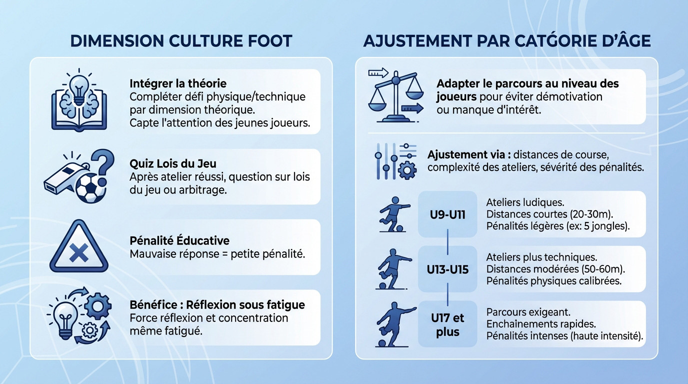 Joueurs de football en plein exercice d'entraînement physique et technique