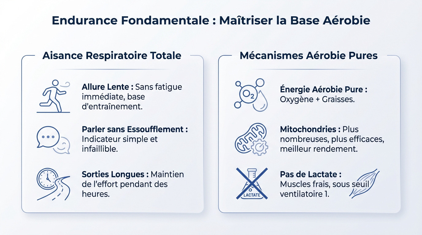 Coureur en aisance respiratoire illustrant le mécanisme de l'endurance fondamentale