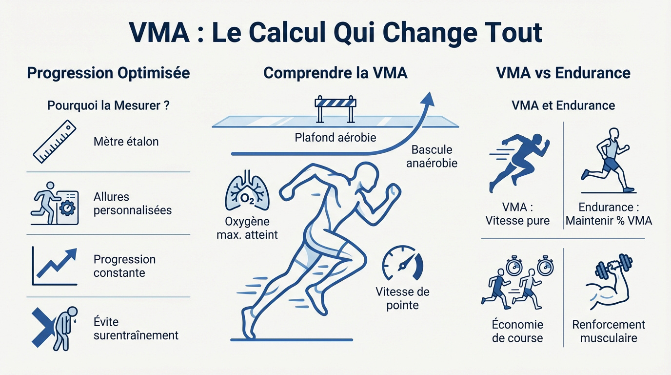 Calcul VMA et progression en course à pied